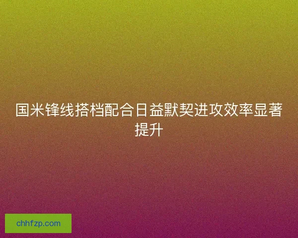 国米锋线搭档配合日益默契进攻效率显著提升